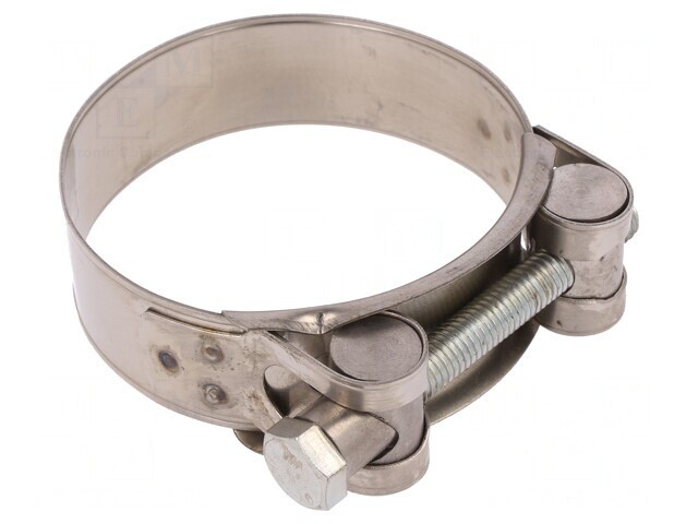 Colier de Prindere cu Șurub 24mm, Crimpare 65-70mm, Oțel Cromat