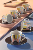 Set de cafea Kutahya Porselen, TL12KT60010876, 12 piese, portelan