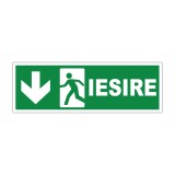 Indicator evacuare Ieșire cu săgeată &icirc;n jos