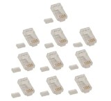 Set 10 mufe RJ45 8p8c cu ghidaj cabluri CAT6 UTP SOLID Emos K0103-10
