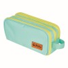 Penar tip etui, neon, 3 compartimente, menta/galben, Herlitz