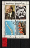 Sao Tome e Principe, 1977 | Revoluţia bolşevică - Gagarin - Cosmos | bloc | aph, Spatiu, Stampilat