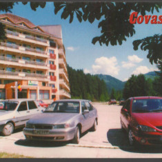 CPI B 12011 CARTE POSTALA - COVASNA. HOTEL BRADUL, AUTOTURISM DACIA, RENAULT