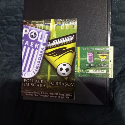 Program + Bilet Poli AEK Timisoara - FC Brasov foto