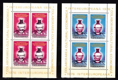 A11 TX2 2 - 1976 - Colaborarea cultural-economica intereuropeana - bloc de patru foto