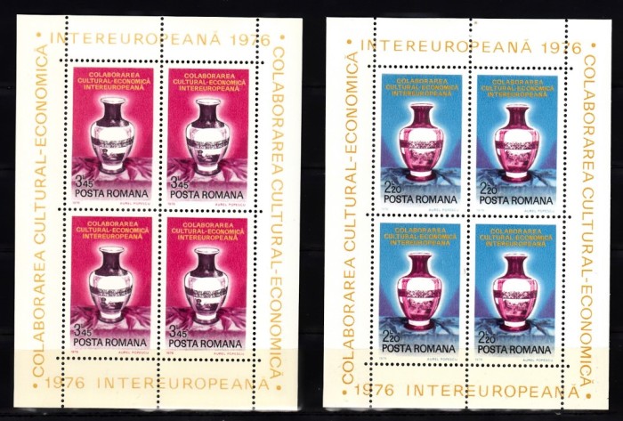 A11 TX2 2 - 1976 - Colaborarea cultural-economica intereuropeana - bloc de patru