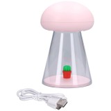 Cumpara ieftin Lampa de Veghe Ciupercuta Fermecata cu 7 Culori si Muzica, Perfecta pentru Camerele Copiilor Alte personaje Roz Lampa + cablu USB