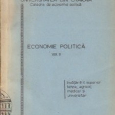 Economie politica, Volumul al II-lea - Invatamint superior tehnic, agricol, medical si universitar