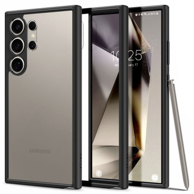 Husa Spigen Ultra Hybrid pentru Samsung Galaxy S24 Ultra Negru Mat foto