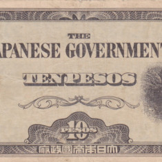 OCUPATIA JAPONEZA IN FILIPINE 10 pesos 1942 VF!!!