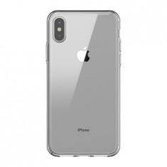 SET 1x Husa silicon Apple iPhone XS Max, Transparent + 1x Folie sticla securizata Apple iPhone XS Max , Antisoc, TPU, Viceversa foto