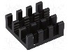 Radiator extrudat, aluminiu, 14mm x 14mm, neagra, FISCHER ELEKTRONIK - ICKBGA14X14