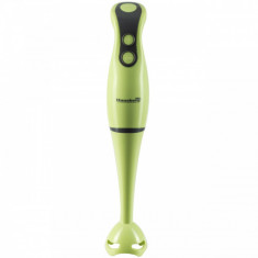 Blender de mana Hausberg HB-7671VR, 300 W, 1 viteza + turbo, Lama din inox, Verde