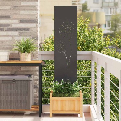 vidaXL Ecran de intimitate pentru grădină Traforaj Negru 32 x 140 cm 876231 foto