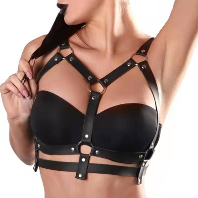 Sistem Harness Gothic Top Piele Ecologica OS foto