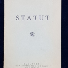 SOCIETATEA CORALA ' ROMANIA ' STATUT , DATAT 1935
