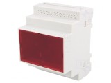 Carcasă pentru șină DIN, 90x70x65 mm, polistiren gri, KRADEX