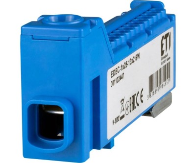 Bloc distributie EDBC-1x25-13x2,5 N 63A albastru Eti foto