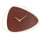 Ceas de perete GH23089, analog, forma asimetrica, metal + MDF, maro + auriu, 40 x 32 cm