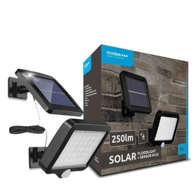 Proiector solar cu senzor de miscare panou solar 250lm lumina rece Modee ML-WS125 foto