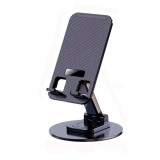 Suport birou pentru telefon tableta rotativ 360 aluminiu negru