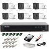 Sistem complet supraveghere 5 MP Hiwatch by Hikvision Turbo HD cu 6 camere Bullet IR 40 m, sursa alimentare, HDD 1TB, full accesorii SafetyGuard Surve