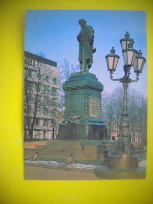 HOPCT 82993 STATUIE PUSKIN MOSCOVA - RUSIA -NECIRCULATA foto