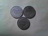 3 Monede 15 bani 1960 , 1966 , 1975