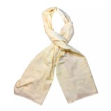 Cumpara ieftin Marama Traditionala Crem cu Broderie Geometrica Aurie - MT07