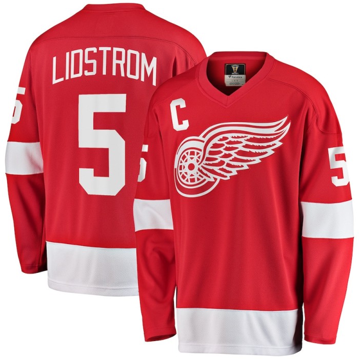 Detroit Red Wings tricou de hochei #5 Nicklas Lidstrom Premier Breakaway Vintage Distribuce: USA - XL