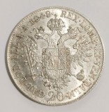 AUSTRIA 20 KREUZER 1848 A FERDINAND I ARGINT LUCIU DE MONETARIE AUNC UNC, Europa
