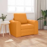 Canapea Pat pe Podea 2 &icirc;n 1 Galben &Icirc;nchis 98x71x83 cm Țesătură