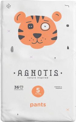 Scutece tip chilotel hipoalergenice agnotis pants, marimea nr. 5, 13-17 kg, 36 bucati foto