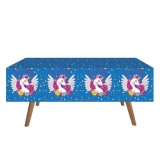 Față de Masă Unicorn, Plastic, Dimensiuni 180x120 cm, Multicolor