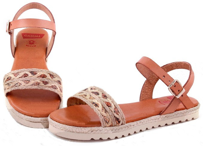 Sandale Platforma Dama Piele Casual Etno