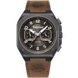 Timberland Mackinac TDWGF0055001 Ceas Bărbați Dual Time Quartz Curea Maro 41mm