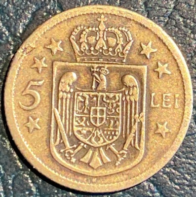 ROMANIA REGAT 5 LEI 1930(HEATON and SONS)/ SE VINDE PIESA DIN POZE foto