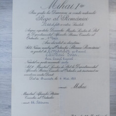 Brevet Ordinul Steaua Romaniei in grad de Comandor pt civili, model 2, 1947. Rar