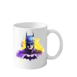Cana din ceramica haioasa, 330 ml, alba, pentru pasionatii de desene animate, SuperEroi Marvel, Batman