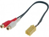 Adaptor AUX RCA Alfa Romeo 159 Fiat Grande Punto Lancia Smart, mufa Mini ISO galbena 6 pini, 4CarMedia