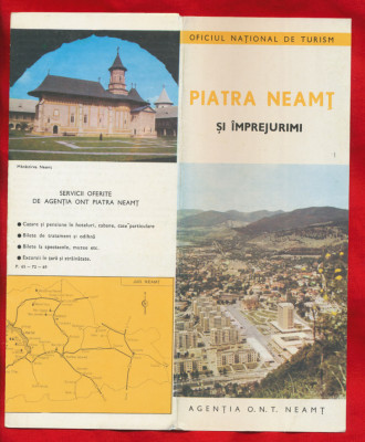 Pliant &amp;quot;Piatra Neamţ si imprejurimi&amp;quot; - 1969 foto