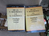 De la T. Maiorescu la G. Călinescu 2 volime
