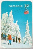 bnk cld Calendar de buzunar 1972 Ministerul Turismului - Peisaj iarna