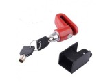 Cumpara ieftin Antifurt, Blocator roti motociclete, mopede sau trotinete electrice, cu cheie - Rosu