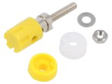 Soclu Banană 4mm 15A Galben Pe Panou