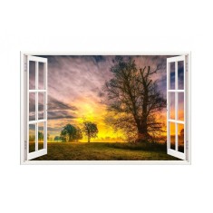 Sticker decorativ, Fereastra 3D, Cer, 85 cm, 681STK