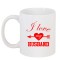 Cana alba personalizata &quot;I Love My Husband&quot;, INOVATIX&reg;. 330ml