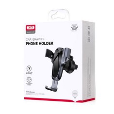 Suport Auto Gravitational XO C86, Prindere Grila Ventilatie, Sistem AutoGravity, Operare o Singura Mana, Universal, Negru