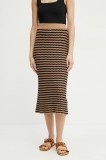 Weekend Max Mara fustă culoarea maro, midi, creion, 2515301012600