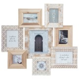 Rama foto Atmosphera Emile cu 8 cadre din lemn, 76x73 cm, bej Household NewTrend